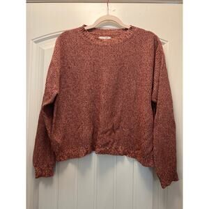 American Eagle Women’s Crew Neck Pullover Soft Knitted Sweater Top Size M Pink‎